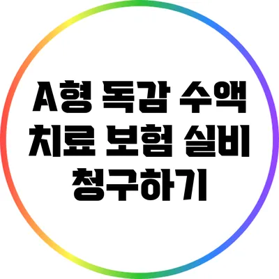 A형 독감 수액 치료: 보험 실비 청구하기
