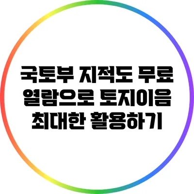 국토부 지적도 무료 열람으로 토지이음 최대한 활용하기