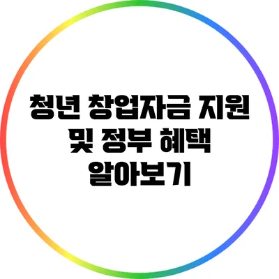 청년 창업자금 지원 및 정부 혜택 알아보기