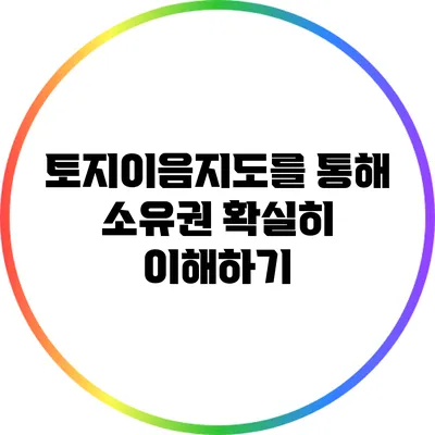 토지이음지도를 통해 소유권 확실히 이해하기