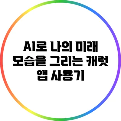 AI로 나의 미래 모습을 그리는 캐럿 앱 사용기